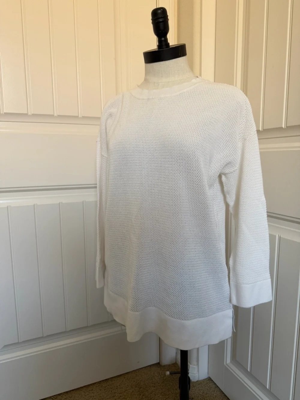 Pure Amici | 100% Cotton Knit Loose Crewneck Sweater